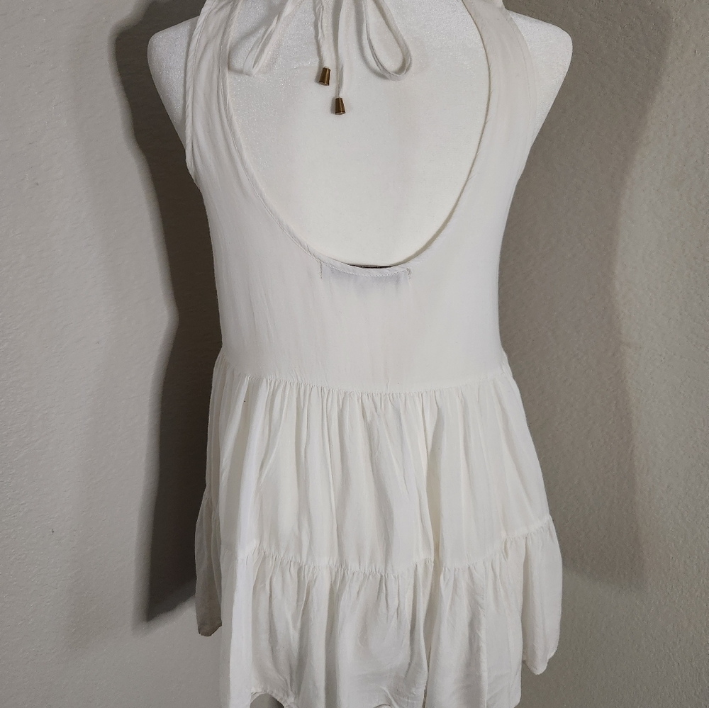 Lovers and Friends White Eyelet Mini Dress XS - Picture 4 of 6